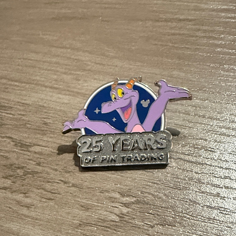 Disney Silver Figment Pin with Black Mickey Back